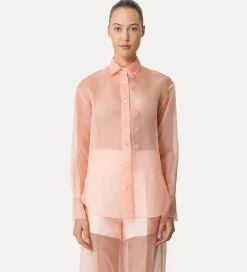 Sale forte_forte camicia in organza di seta pesco