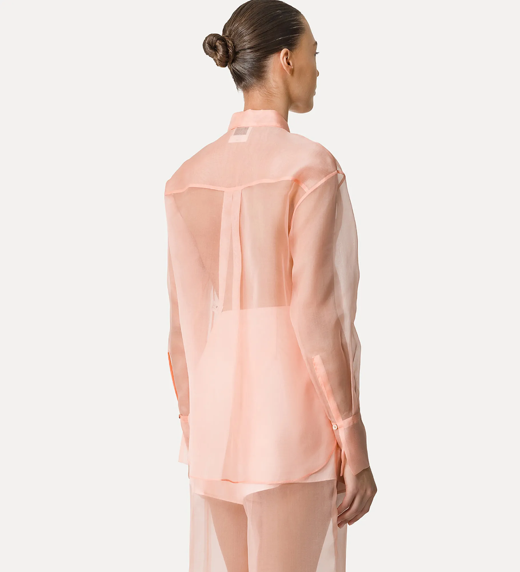 Sale forte_forte camicia in organza di seta pesco