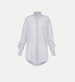 Fashion forte_forte camicia over essential in voile lilac