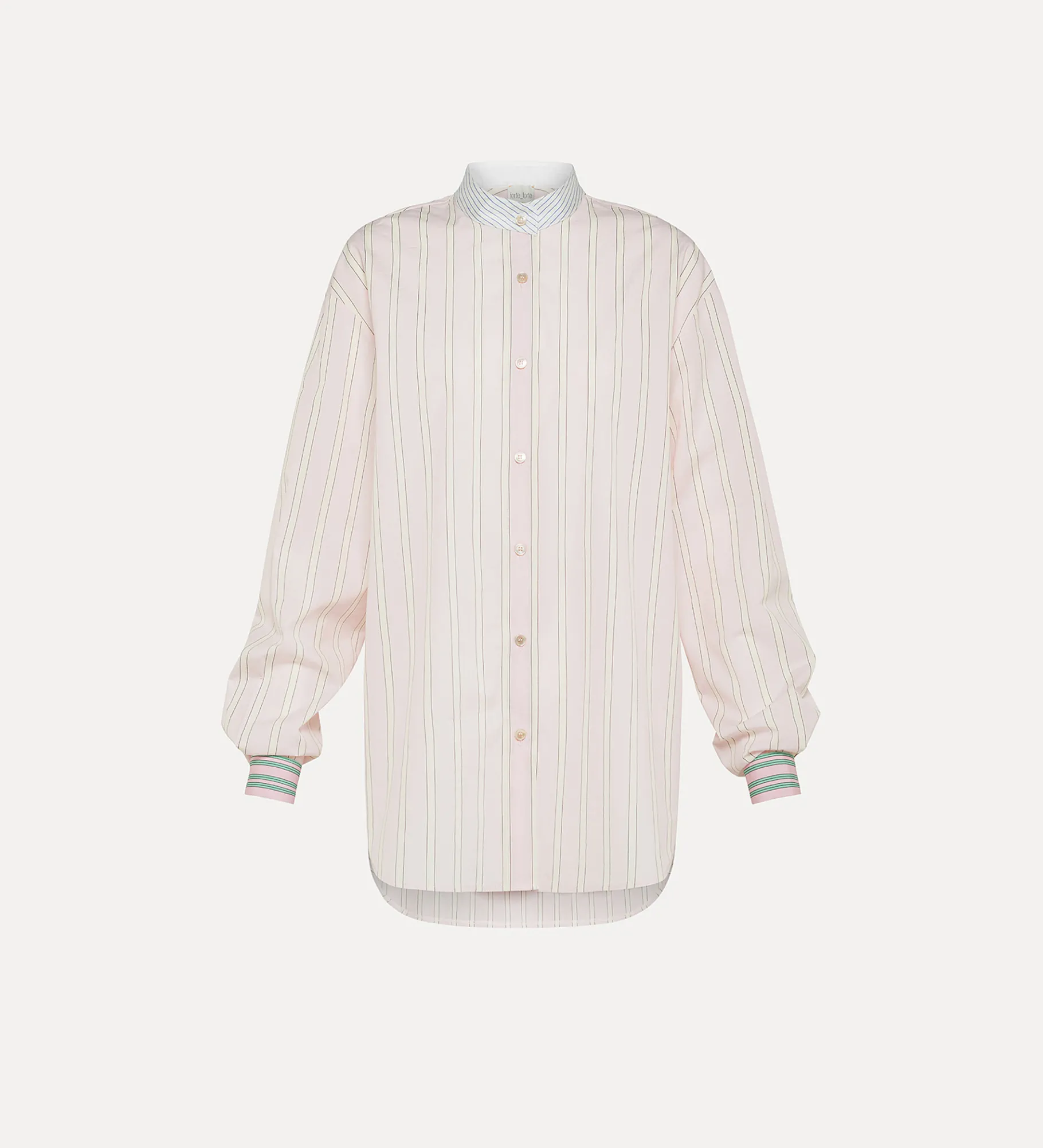 Fashion forte_forte camicia serafino a righe petalo
