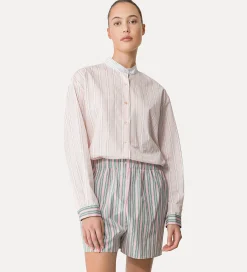 Fashion forte_forte camicia serafino a righe petalo