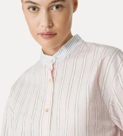 Fashion forte_forte camicia serafino a righe petalo