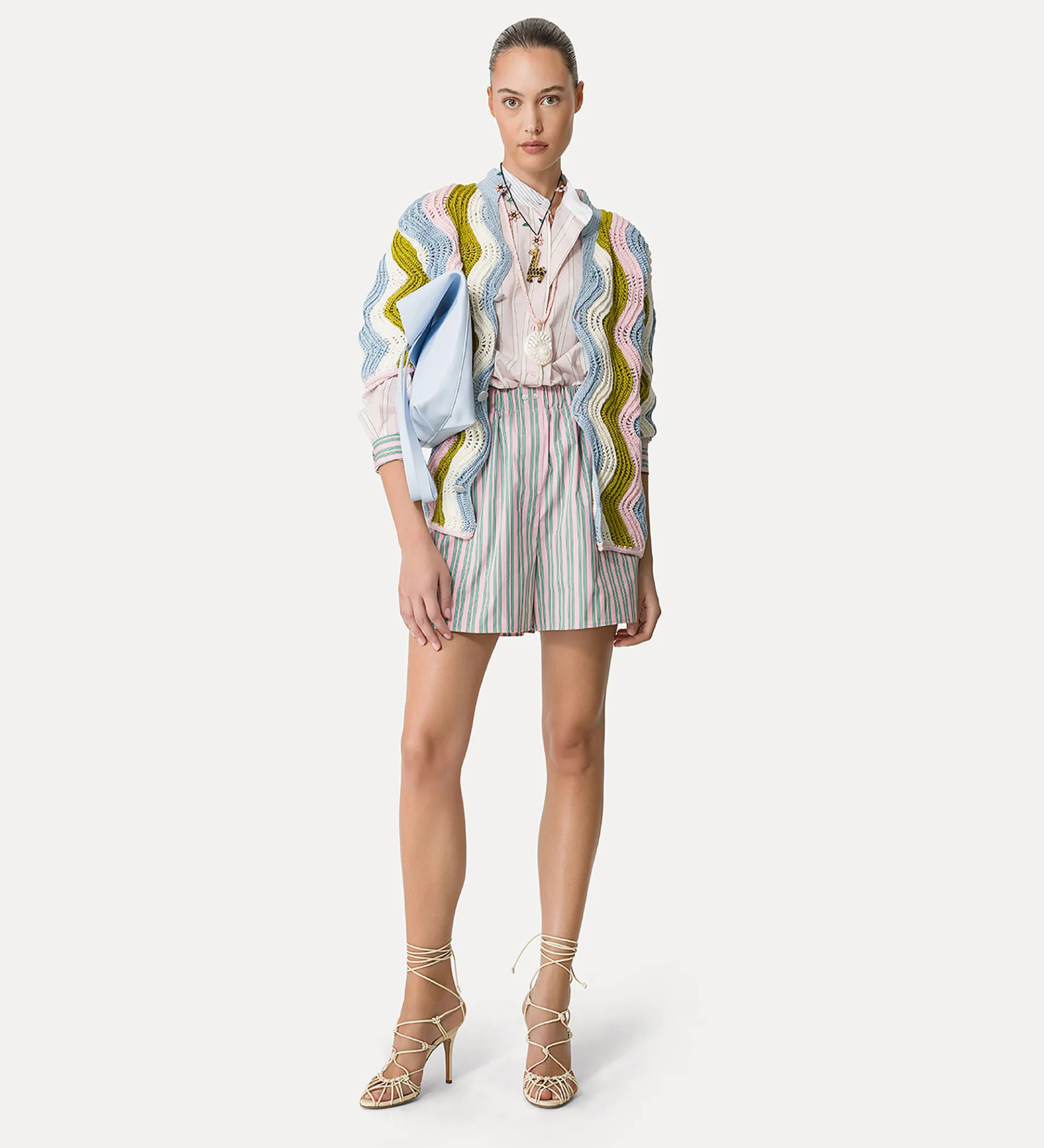 Fashion forte_forte camicia serafino a righe petalo