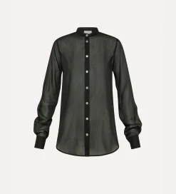 Hot forte_forte camicia serafino essential in voile nero
