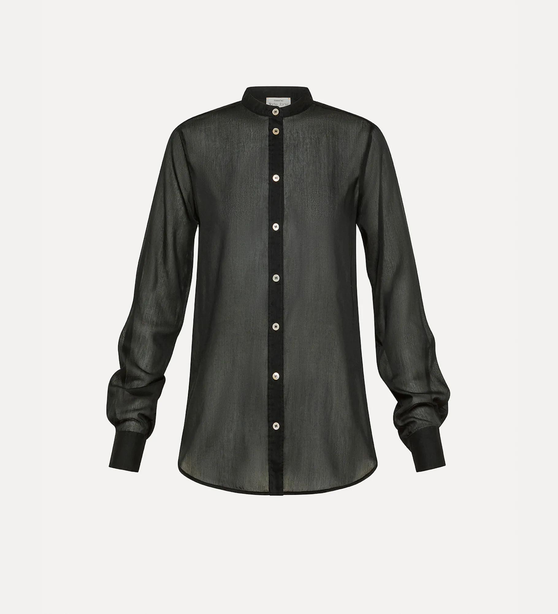 Hot forte_forte camicia serafino essential in voile nero
