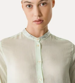 New forte_forte camicia serafino in voile mint
