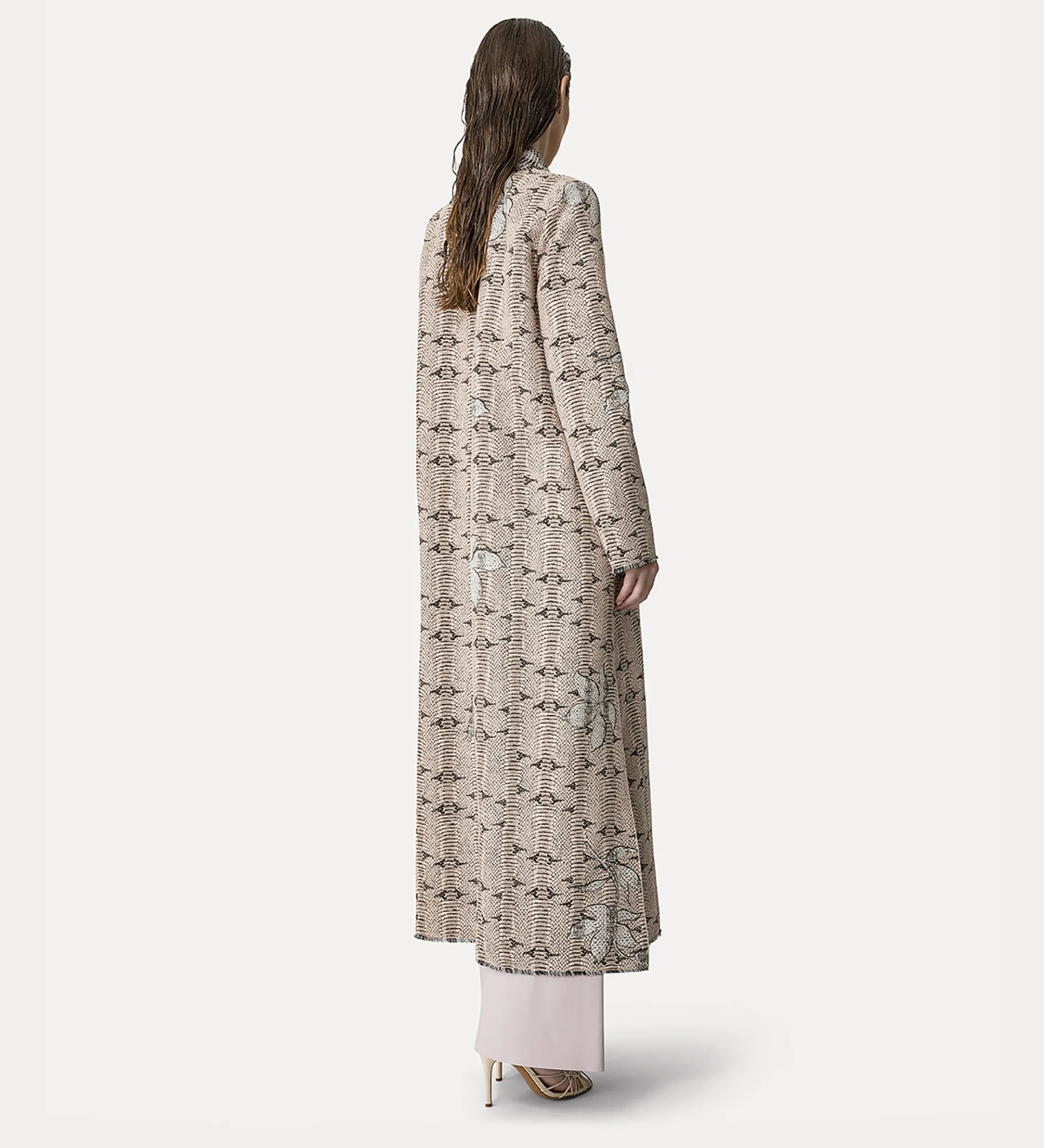 Outlet forte_forte cappotto jacquard “dune lily” cipria