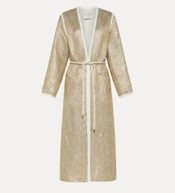 Outlet forte_forte cappotto jacquard lurex “twinkle” gold
