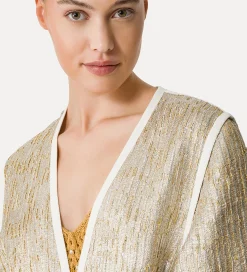 Outlet forte_forte cappotto jacquard lurex “twinkle” gold