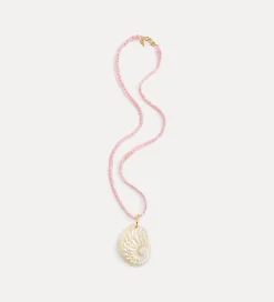 Sale forte_forte collana a crochet con conchiglie rose
