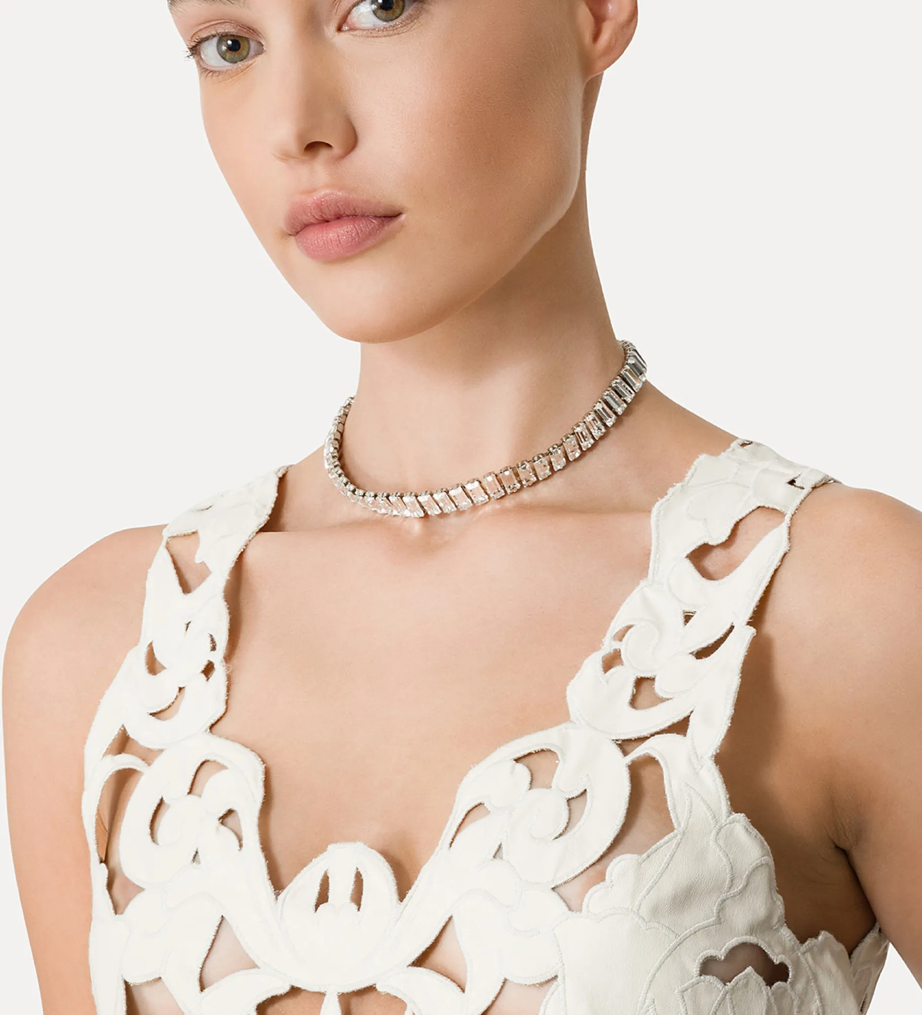Fashion forte_forte crop top in pelle vegana “poetic orchid” orchidea