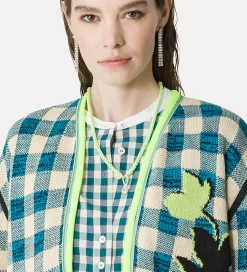 Online forte_forte giacca a quadri peacock