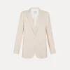 Hot forte_forte giacca essential cady crêpe stretch ivory