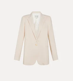 Hot forte_forte giacca essential cady crêpe stretch ivory