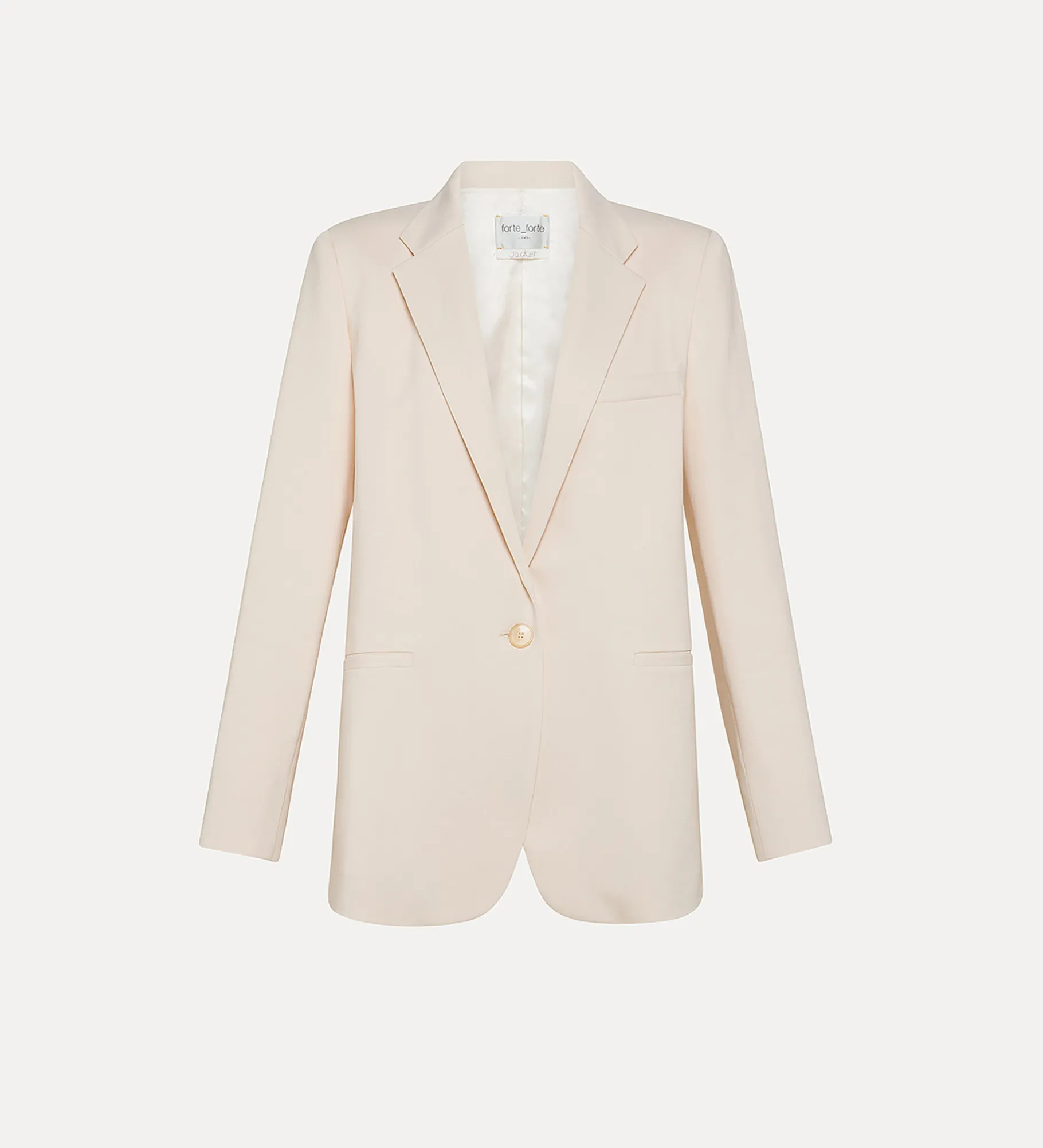 Hot forte_forte giacca essential cady crêpe stretch ivory