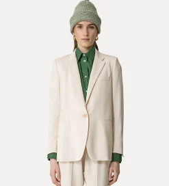 Hot forte_forte giacca essential cady crêpe stretch ivory