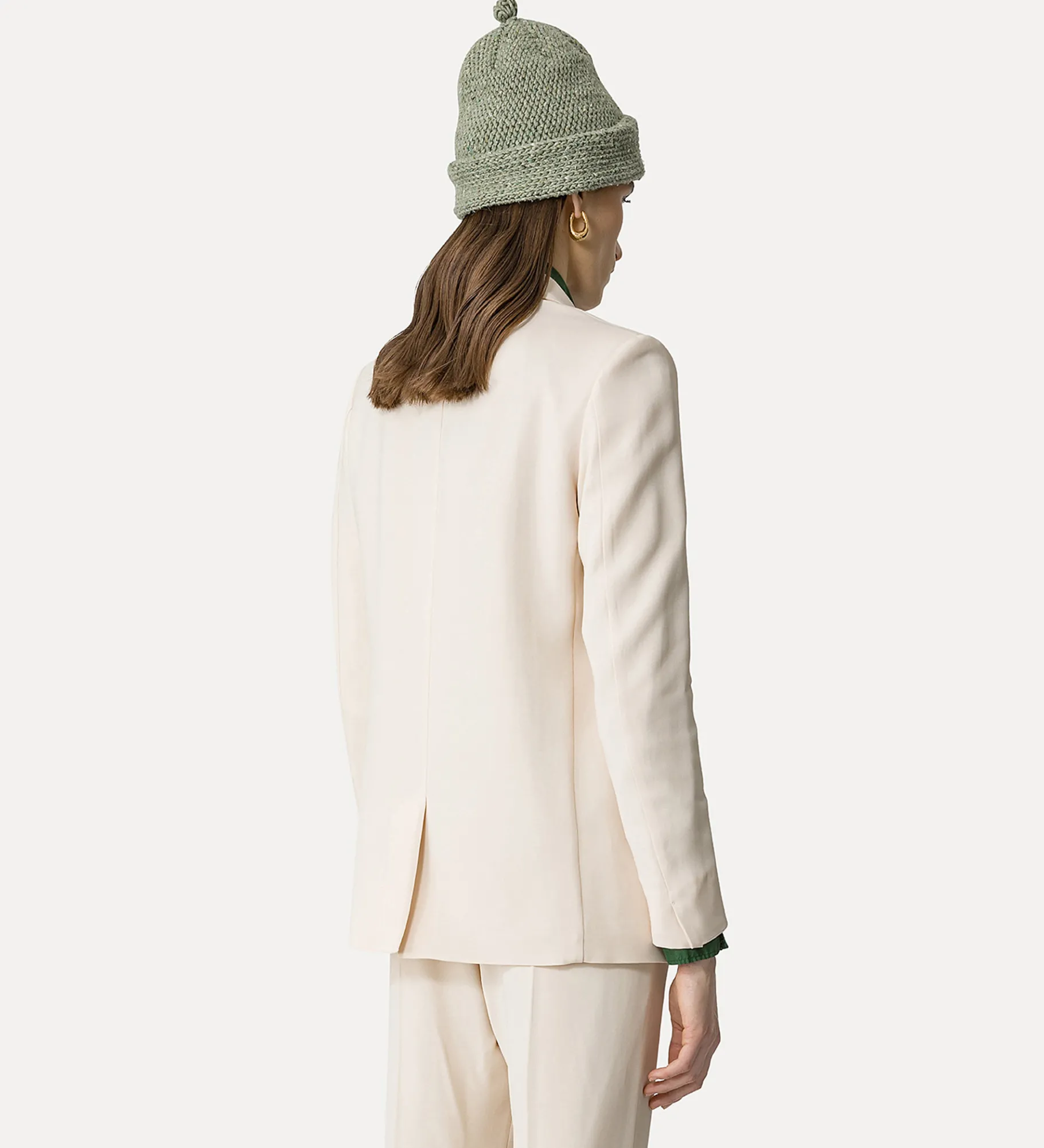 Hot forte_forte giacca essential cady crêpe stretch ivory