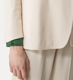 Hot forte_forte giacca essential cady crêpe stretch ivory