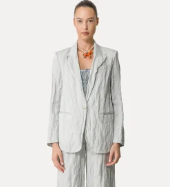 Sale forte_forte giacca in cotone estiva donna madreperla