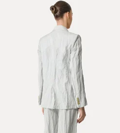 Sale forte_forte giacca in cotone estiva donna madreperla