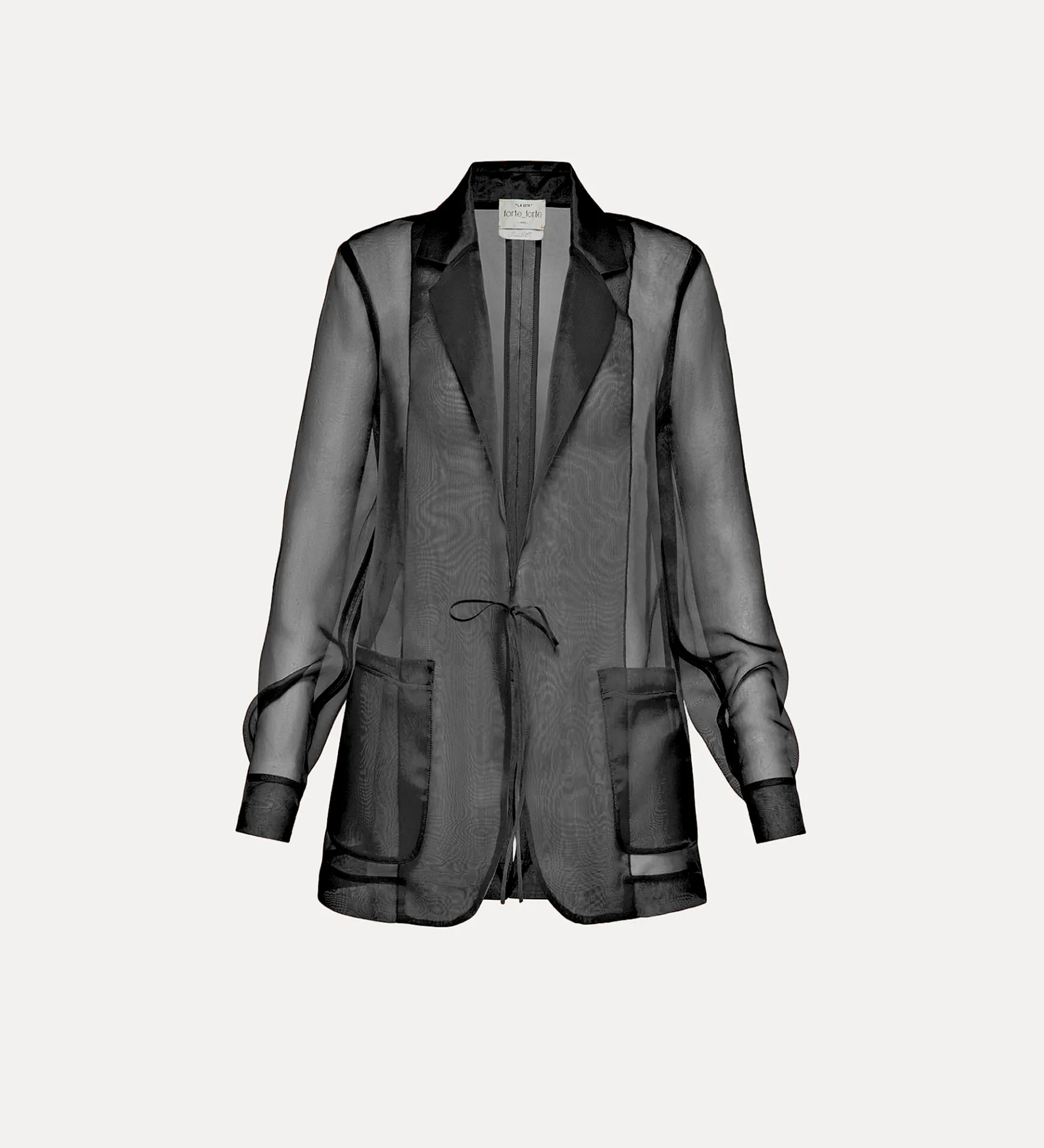Clearance forte_forte giacca in organza di seta noir