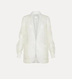 Online forte_forte giacca in organza di seta giglio