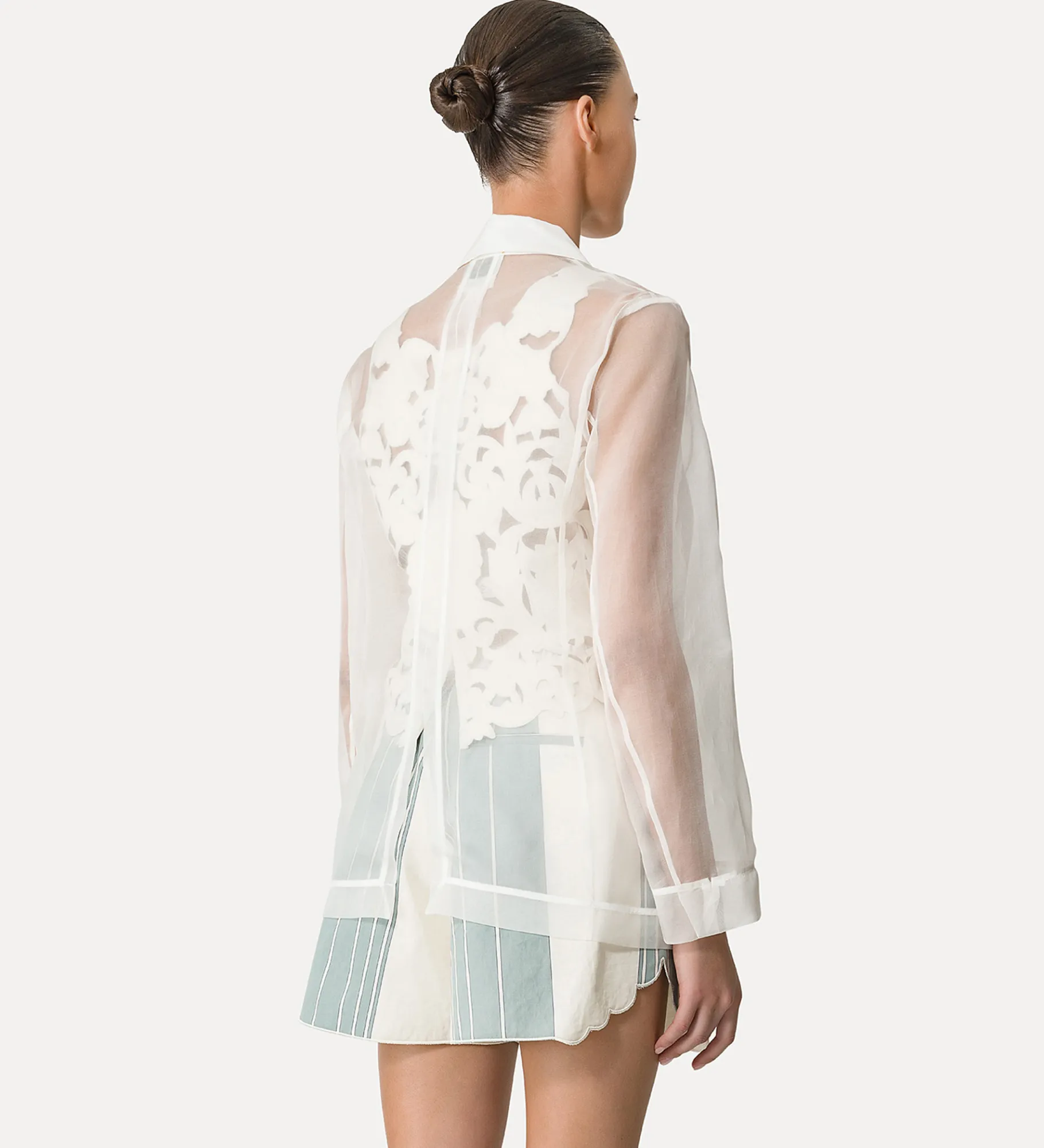 Online forte_forte giacca in organza di seta giglio