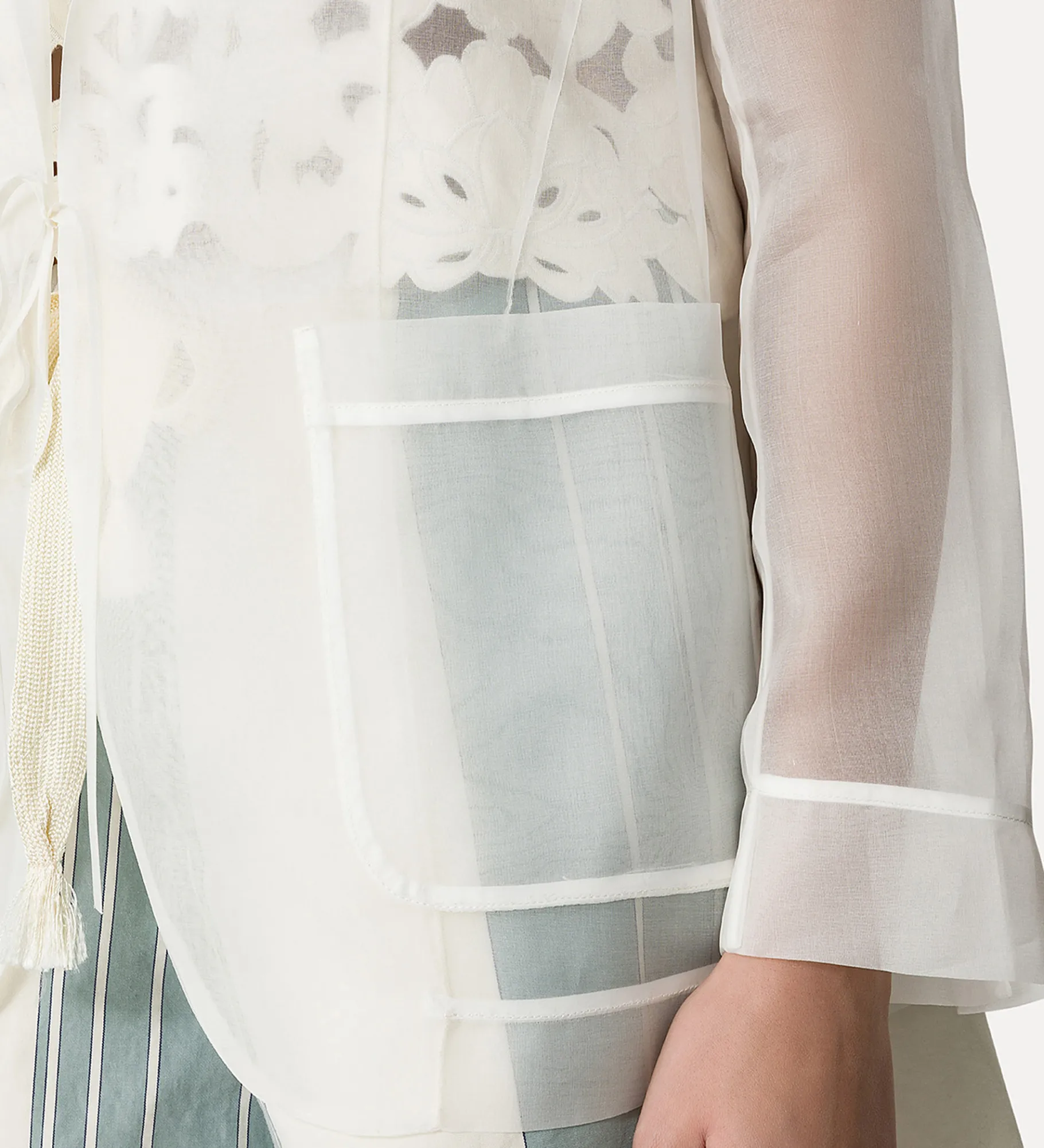 Online forte_forte giacca in organza di seta giglio
