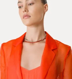 Sale forte_forte giacca in organza di seta papavero
