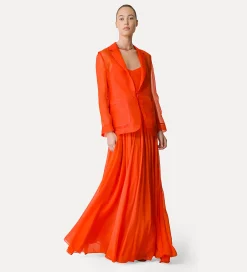Sale forte_forte giacca in organza di seta papavero