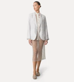 Fashion forte_forte giacca in seta habotai con perline madreperla