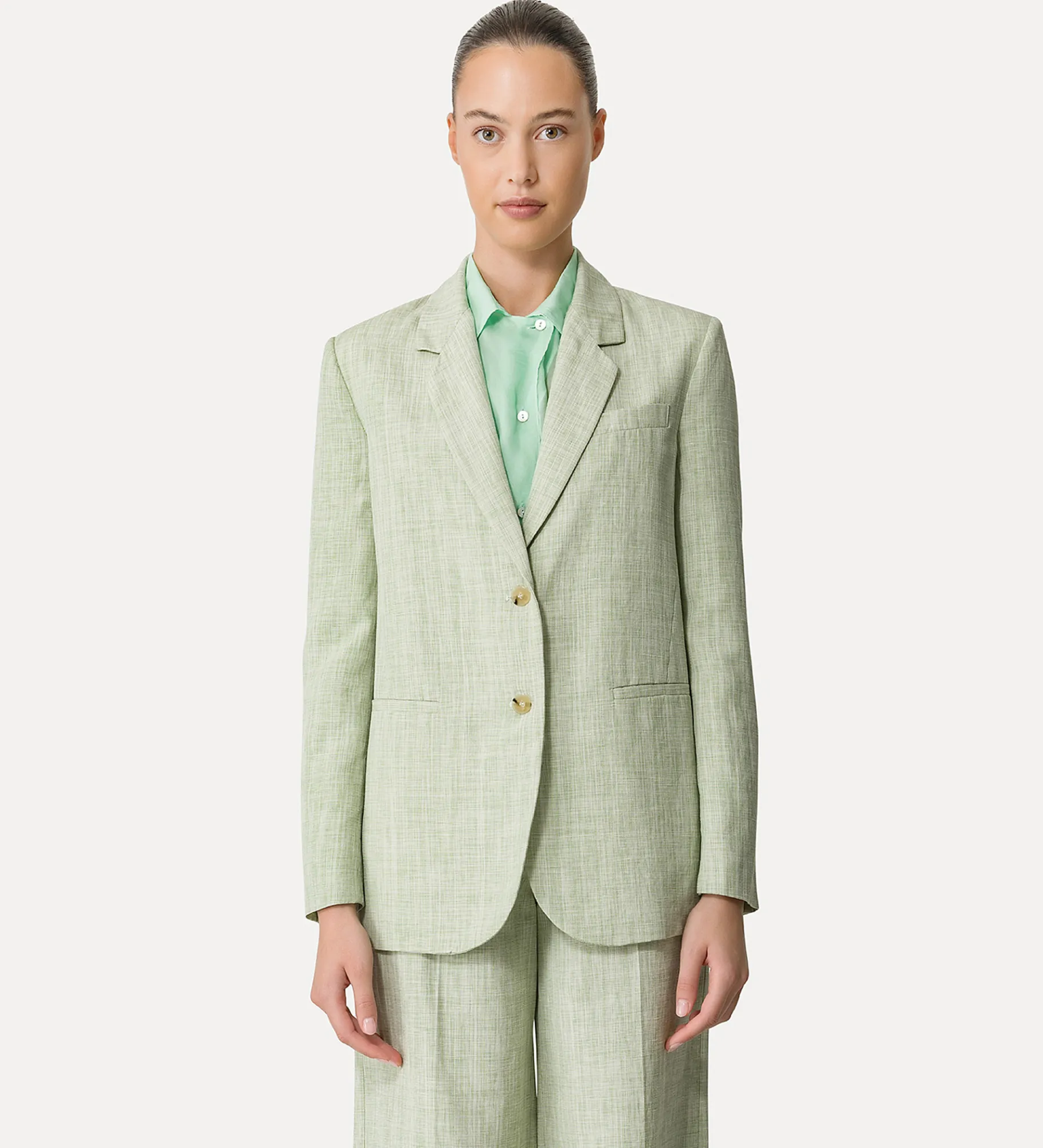 Sale forte_forte giacca over donna fil à fil aloe