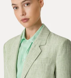 Sale forte_forte giacca over donna fil à fil aloe