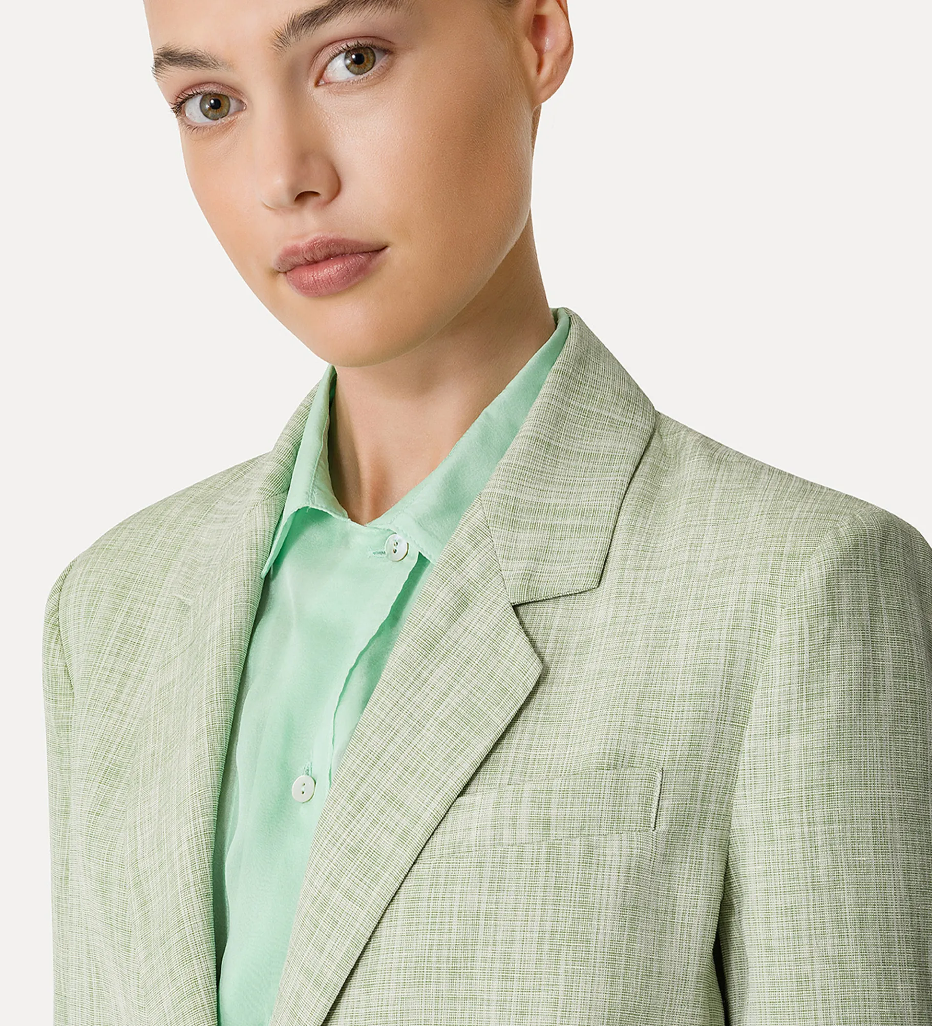 Sale forte_forte giacca over donna fil à fil aloe