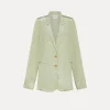 Outlet forte_forte giacca over donna in satin aloe