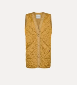 Outlet forte_forte gilet trapuntato d'or