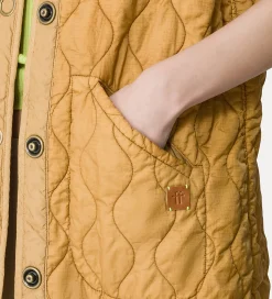 Outlet forte_forte gilet trapuntato d'or