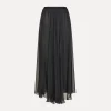 Outlet forte_forte gonna lunga chiffon di seta noir