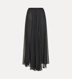 Outlet forte_forte gonna lunga chiffon di seta noir