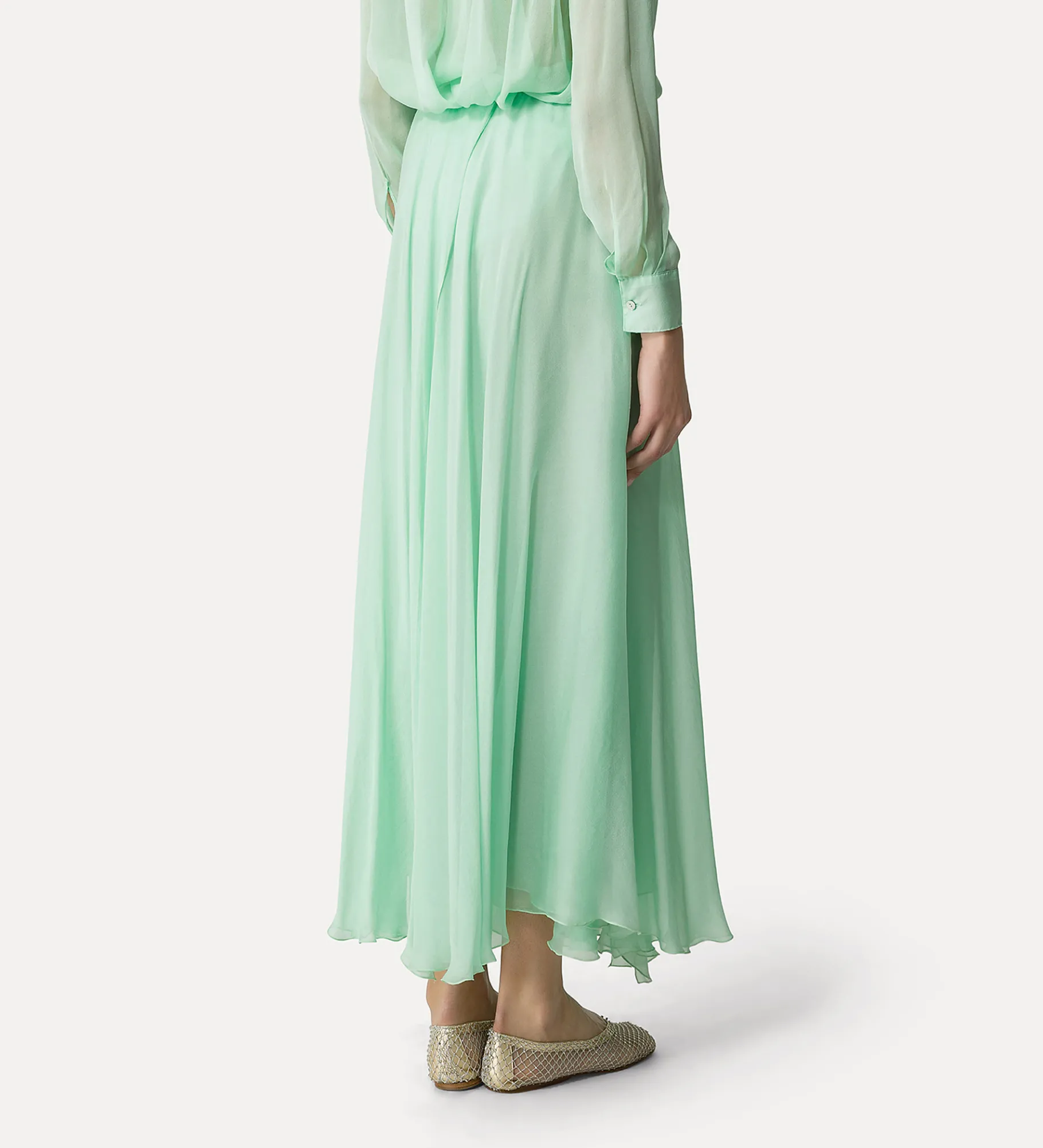 Sale forte_forte gonna lunga con elastico in vita mint