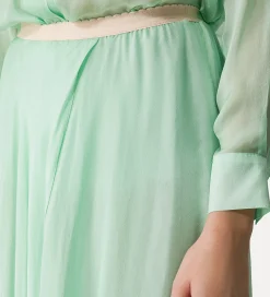 Sale forte_forte gonna lunga con elastico in vita mint