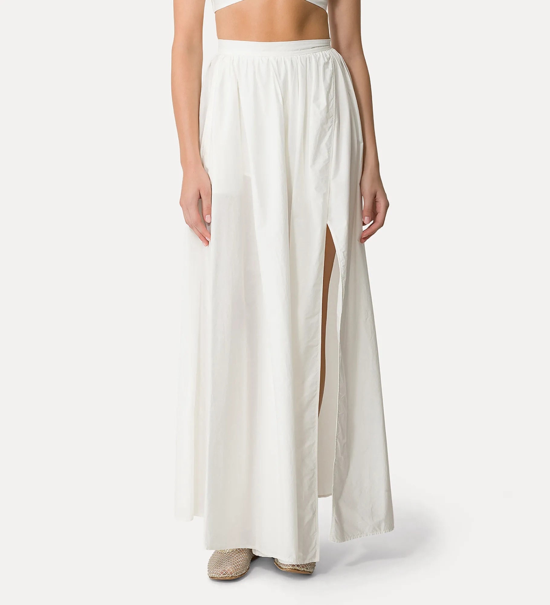 Sale forte_forte gonna lunga cotone bianco