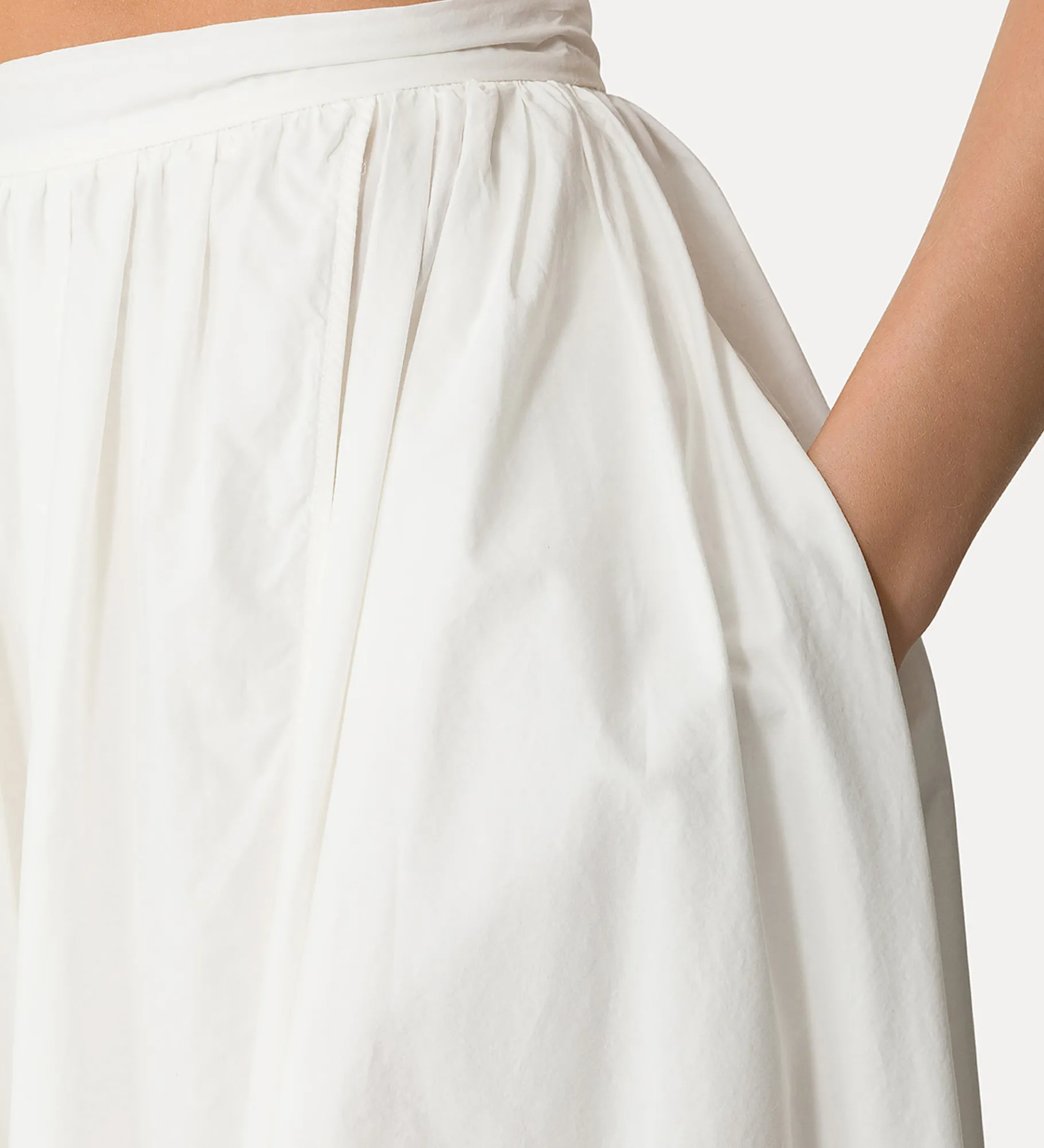 Sale forte_forte gonna lunga cotone bianco