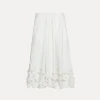 Discount forte_forte gonna lunga in popeline bianco