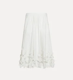 Discount forte_forte gonna lunga in popeline bianco