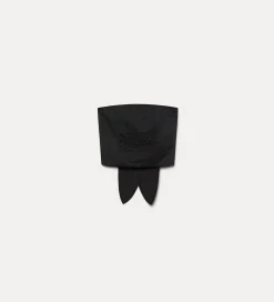 Outlet forte_forte il bustier con fusciacca in contemporary duchesse nero