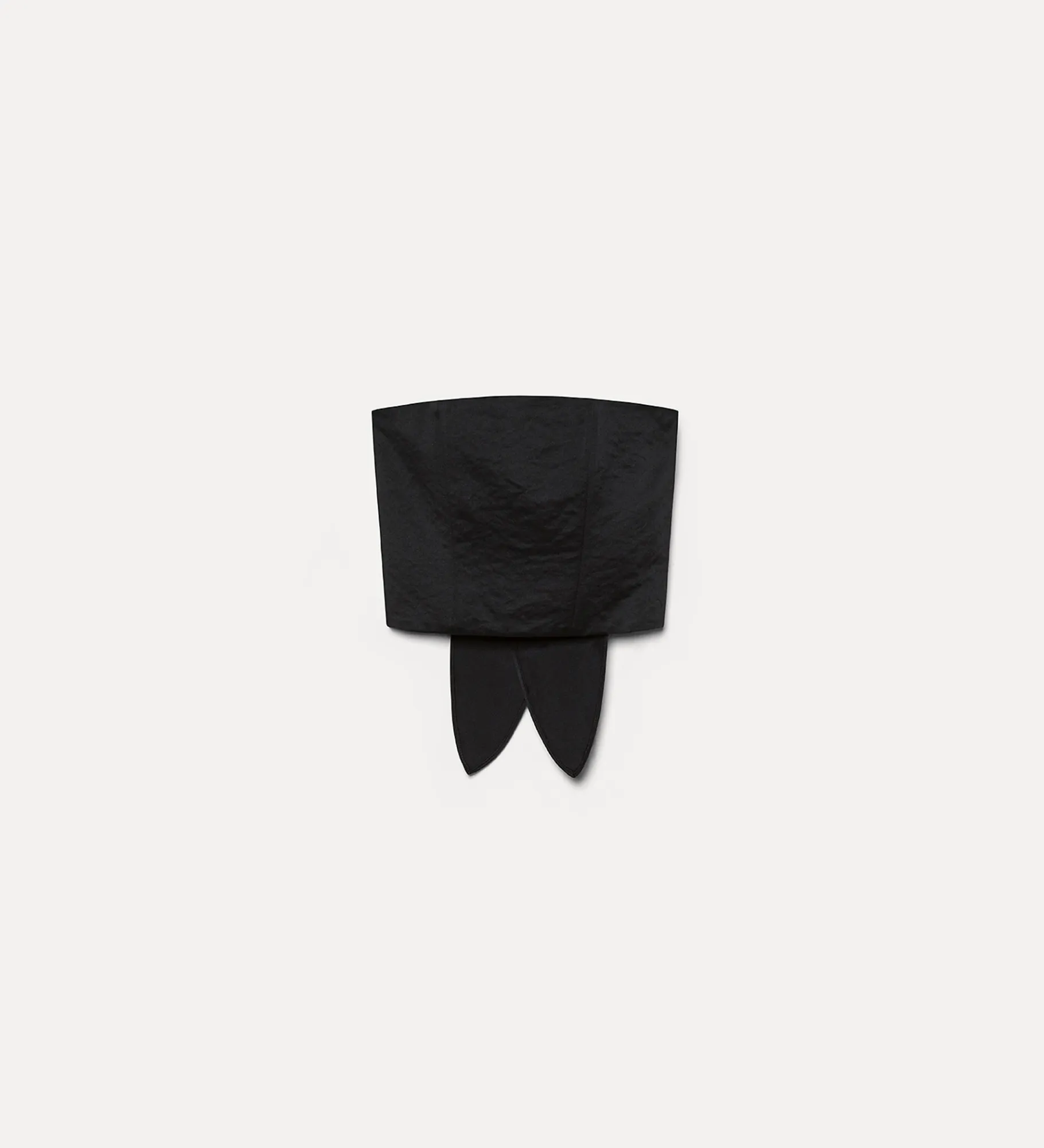 Outlet forte_forte il bustier con fusciacca in contemporary duchesse nero