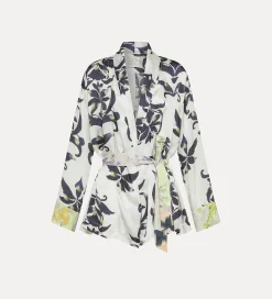 Clearance forte_forte kimono donna con stampa “the secret lily” orchidea