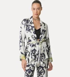 Clearance forte_forte kimono donna con stampa “the secret lily” orchidea