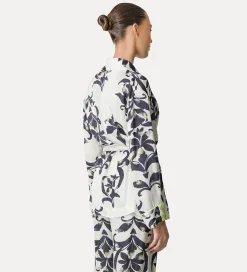 Clearance forte_forte kimono donna con stampa “the secret lily” orchidea